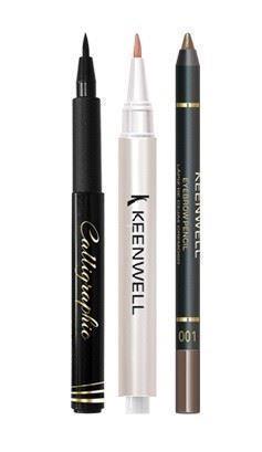Keenwell Pack Calligraphic Eye Liner Negro + Lápiz Cejas + Sérum Gloss** - Imagen 1
