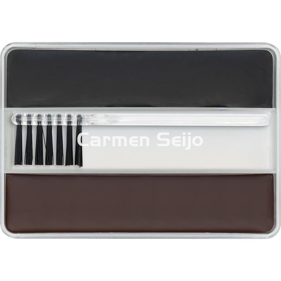 Kryolan Máscara en Pastilla Cake Máscara Marrón y Negro 15 g - Imagen 1