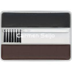 Kryolan Máscara en Pastilla Cake Máscara Marrón y Negro 15 g - Imagen 1