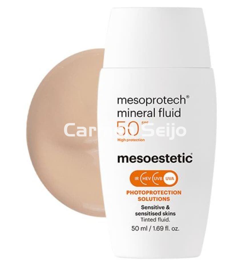 mesoestetic Mineral Fluid SPF 50+ Color Piel Sensible mesoprotech® - Imagen 1