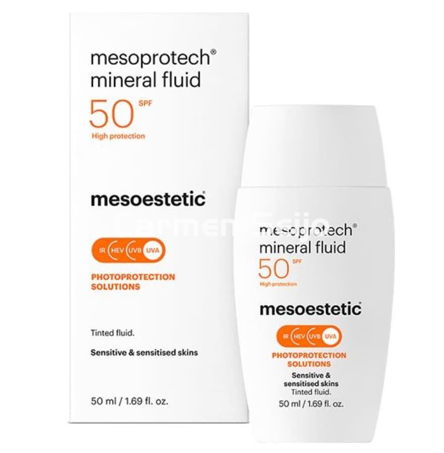 mesoestetic Mineral Fluid SPF 50+ Color Piel Sensible mesoprotech® - Imagen 2