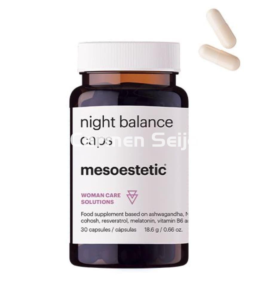 mesoestetic Night Balance Caps Nutricosmético para Menopausia - Imagen 1