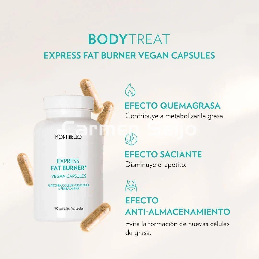Montibello Cápsulas Reductoras Express Fat Burner Vegan Body Treat 90 Cápsulas. - Imagen 2