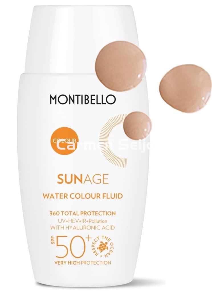 Montibello Fluido Solar Water Color Fluid Spf 50+ Sunage - Imagen 1