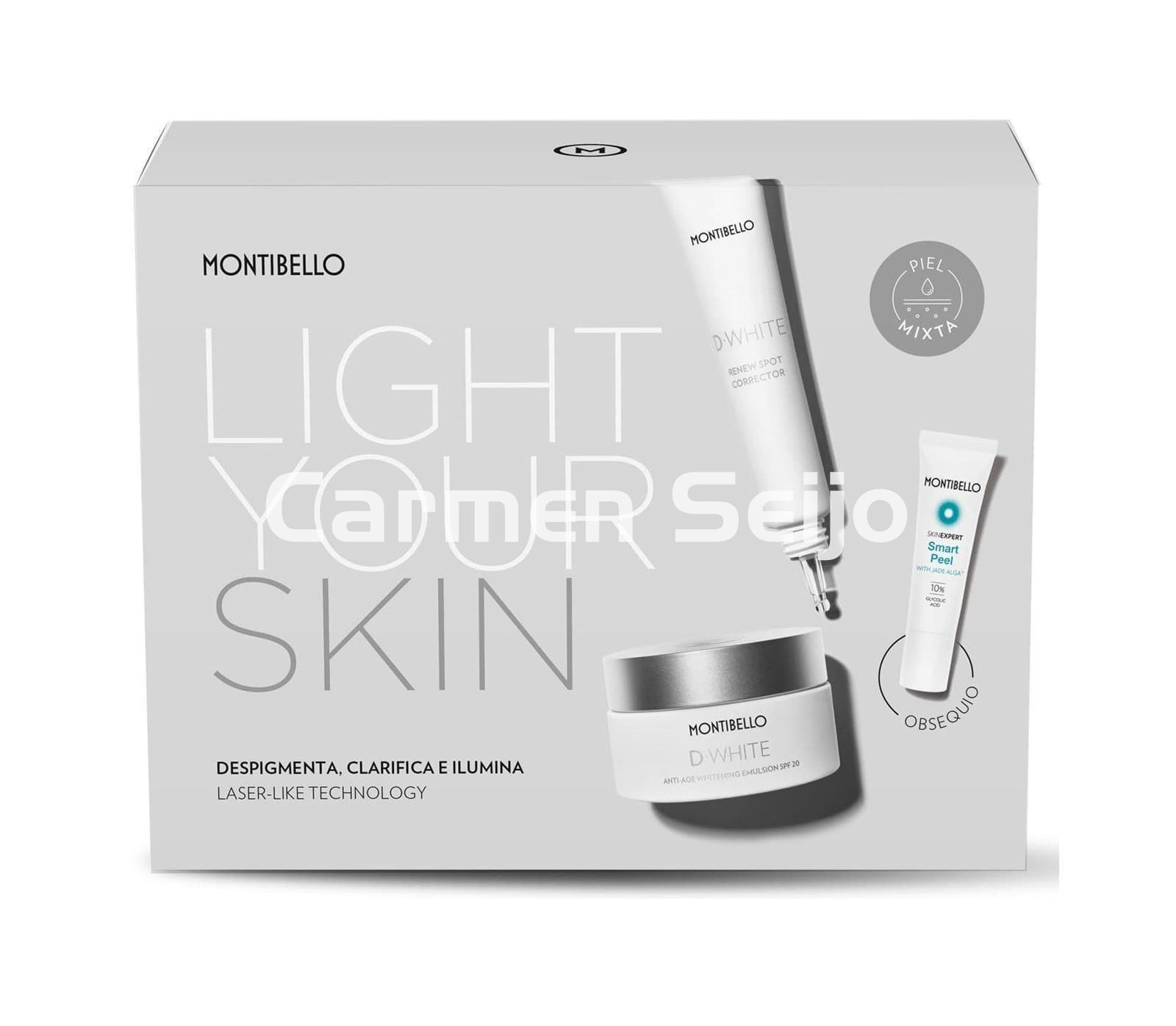 Montibello Pack Despigmentante Antiedad Emulsión D-White Light Your Skin - Imagen 1