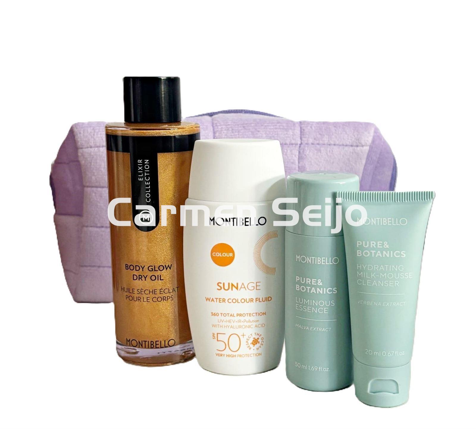 Montibello Pack Fluido Solar Color SPF 50+ y Body Glow Dry Oil - Imagen 1