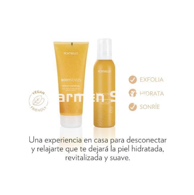 Montibello Pack Gel Ducha Exfoliante + Mousse Hidratante Body Senses - Imagen 2