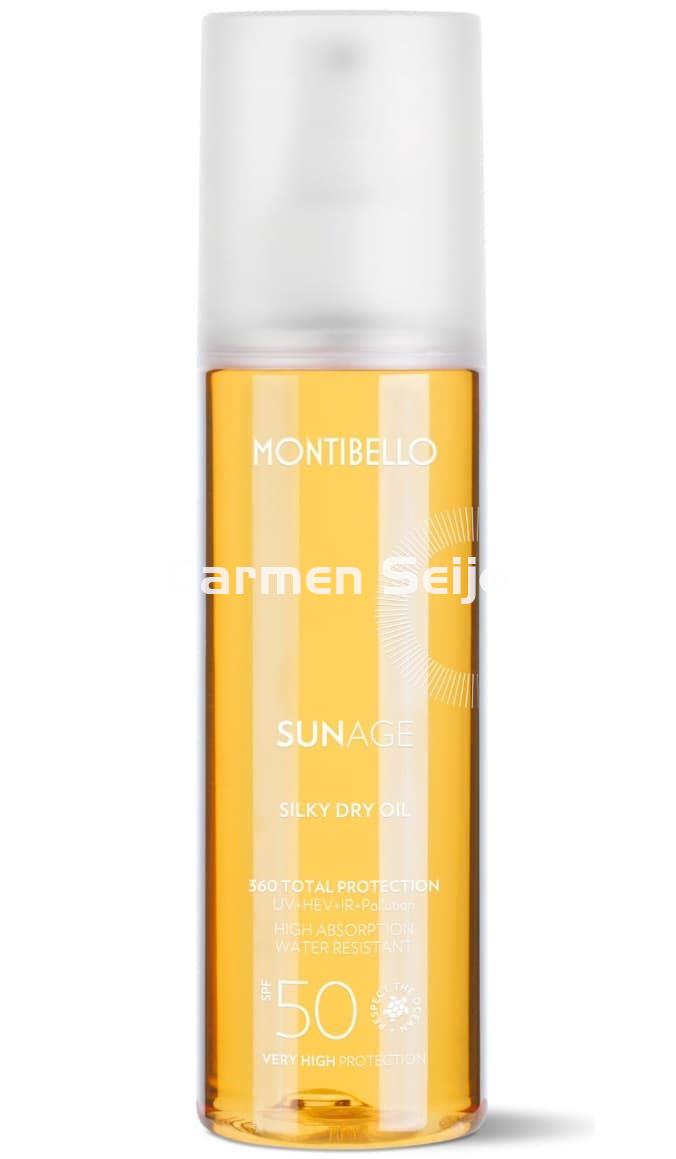 Montibello Protector Solar en Aceite Corporal Silky Dry Oil SPF 50 Sunage - Imagen 1