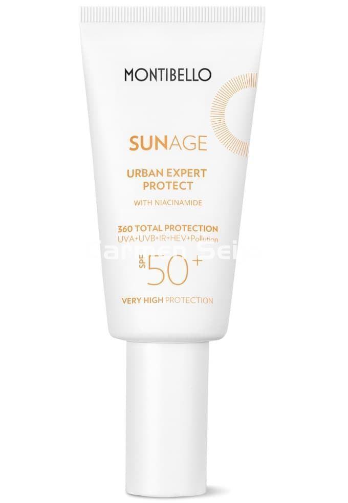 Montibello Protector Solar Facial Invisible Urban Expert Protect SPF 50+ Sun Age 50ml - Imagen 1