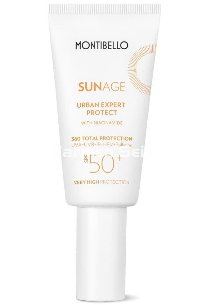 Montibello Protector Solar Facial Invisible Urban Expert Protect SPF 50+ Sun Age 50ml - Imagen 1