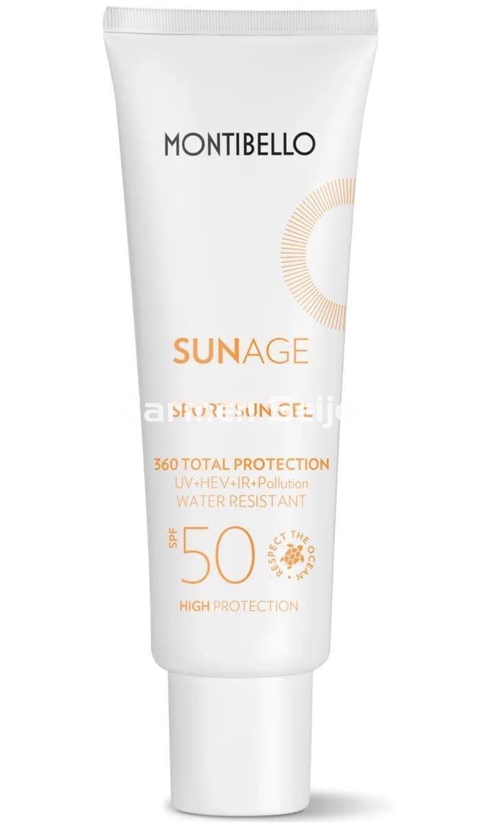 Montibello Protector Solar Facial Sport Sun Gel SPF 50 Sunage - Imagen 1