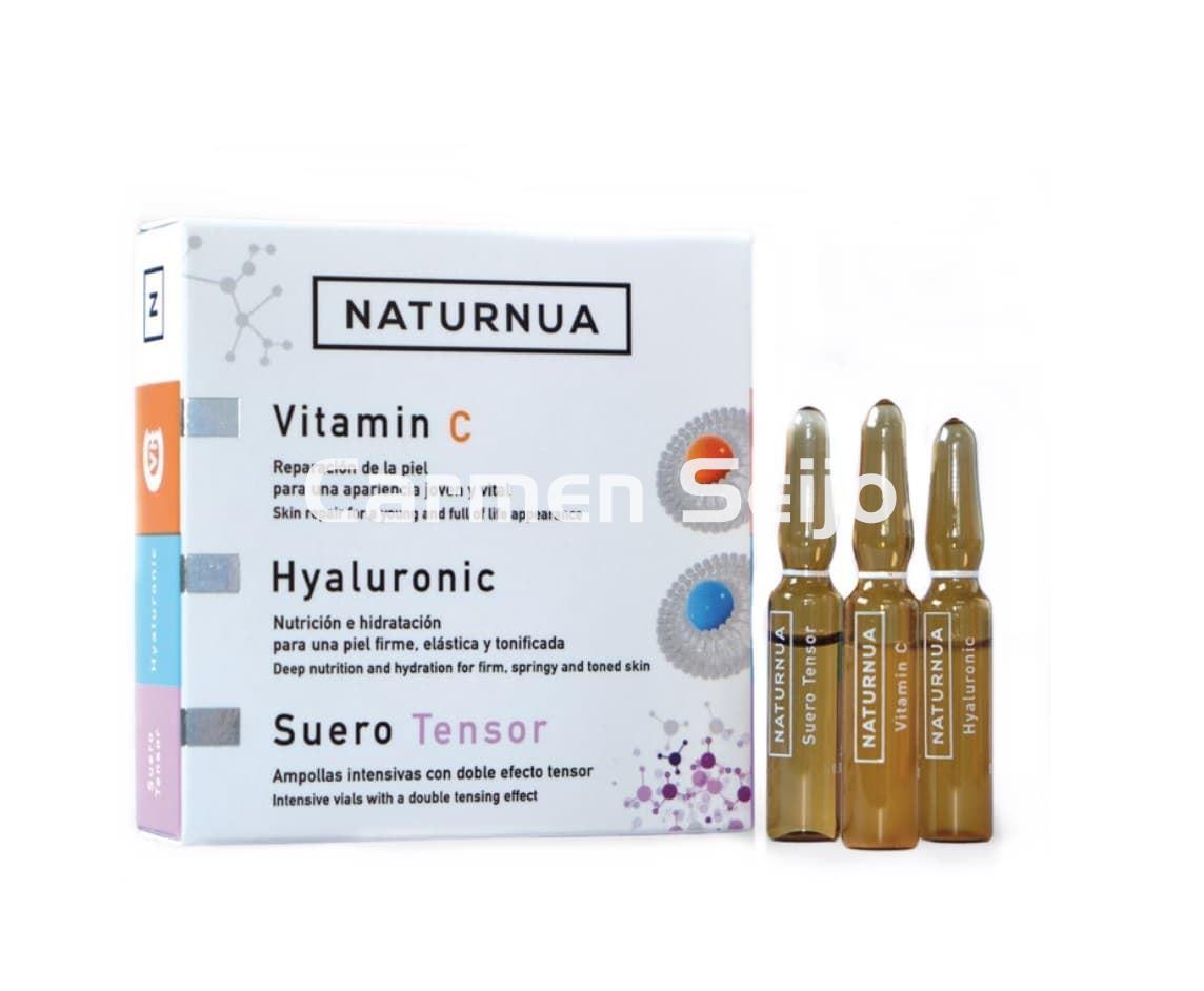 Naturnua Pack 3 Ampollas Vitamin C + Hyaluronic + Suero Tensor - Imagen 1