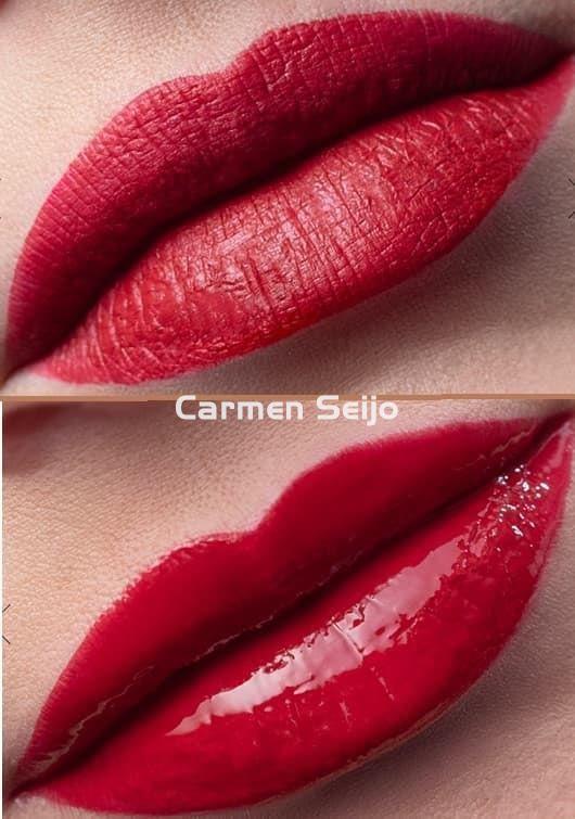 Nee Make Up Milano Double Lips Liquid Matte & Shine Hong Kong Big Buddha 513 Sensual Chic - Imagen 2