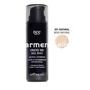 Nee Make Up Milano Maquillaje Mate y Waterproof Dress Me All Day 301 Beige Natural - Imagen 1