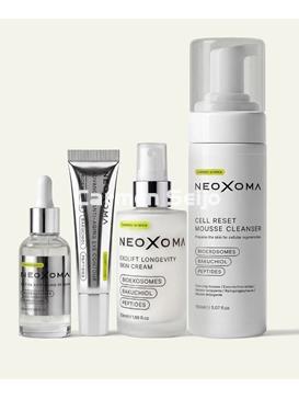 NEOXOMA Rutina Completa Longevity System: Limpiador, Sérum, Contorno y Crema - Imagen 1
