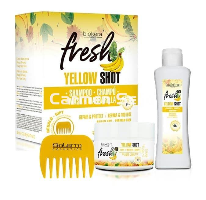 Salerm Pack Yellow Shot Champú y Mascarilla Plátano - Imagen 1