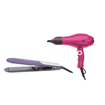 Sibel Pack Secador de Pelo Dreox Fucsia y Plancha Neo Neox Lila - Imagen 1